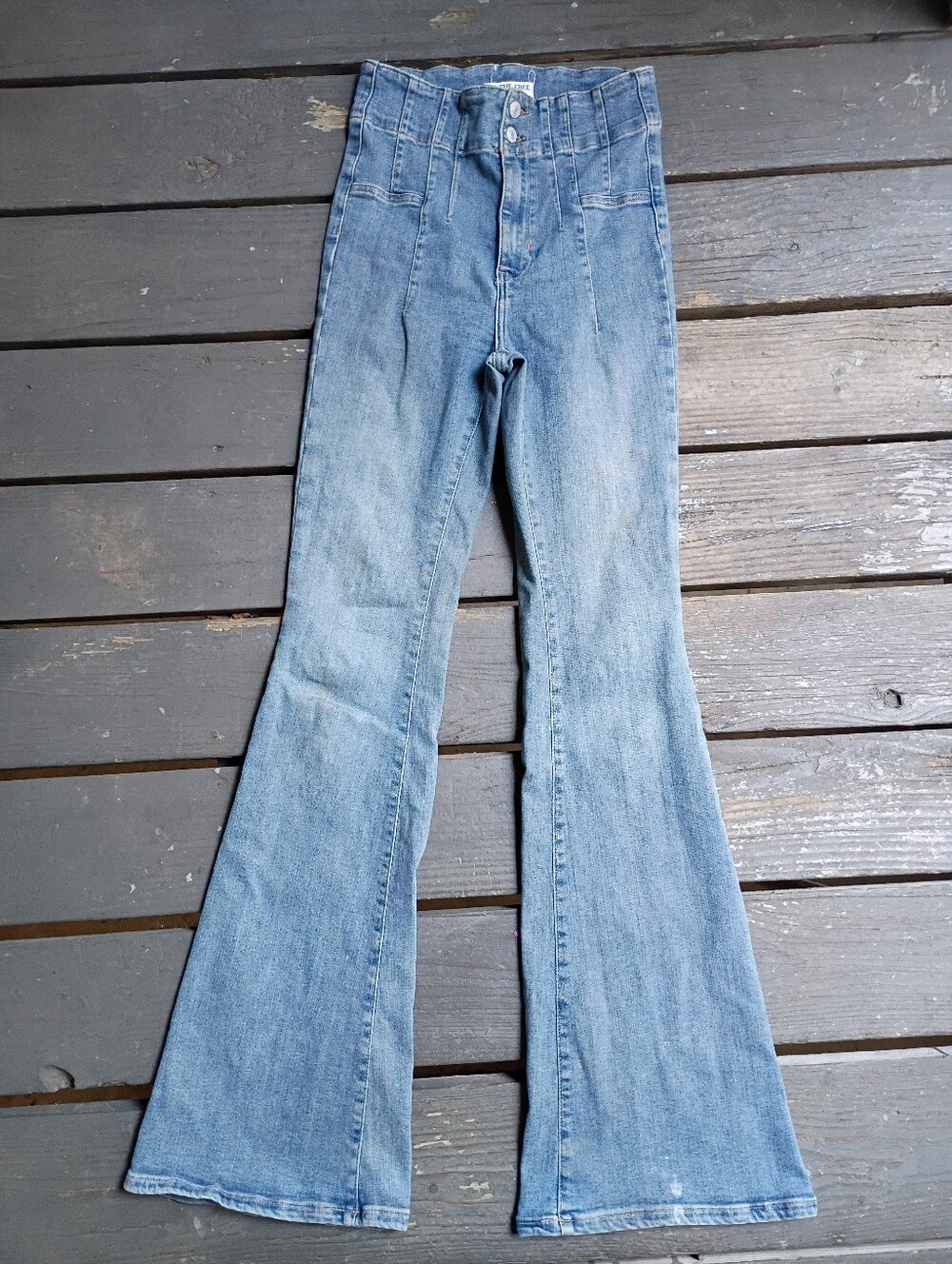 Free People X We The Free Light Blue High-Waist Jayde Flared Women's Jeans 27